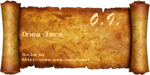 Onea Imre névjegykártya